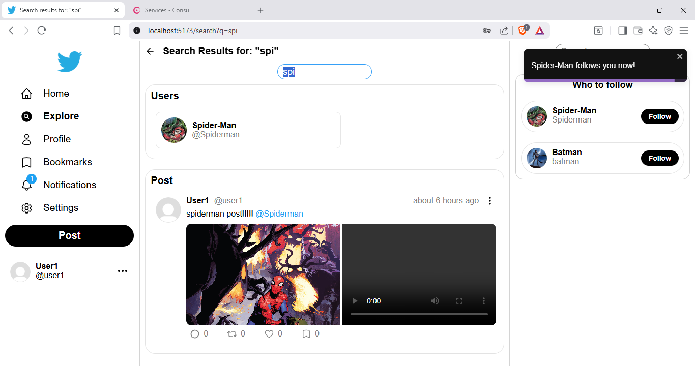 Following Toast Message